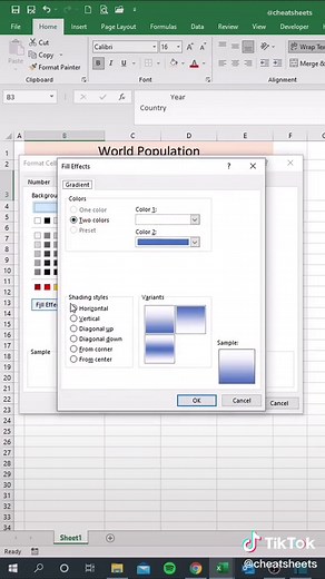 Enhance Your Headers with Gradient Fill - Excel Tips