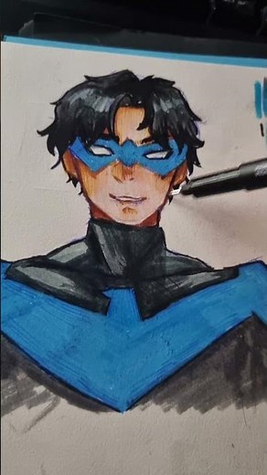 Nightwing sketch page #nightwing #dickgrayson #batman #robin #fanart #dc #harleyquinn #joker #trend