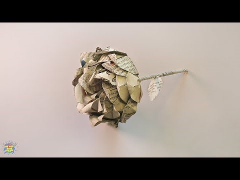 Easy Rose Making With NewsPaper | DIY Simple Paper Rose | Flower Decoration With Paper | Paper Craft