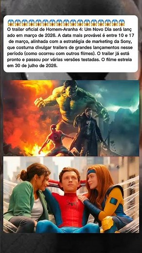 Homem-Aranha 4: Trailer oficial é antecipado e ganha nova data de lançamento