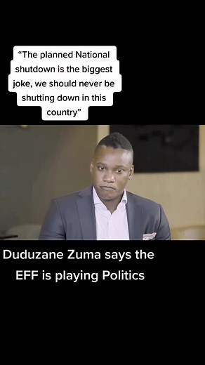 Duduzane Zuma on National Shutdown and Politics