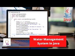 Water Management System In Java | Java Project