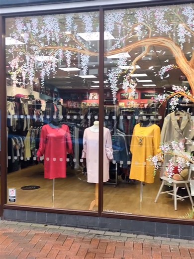Spring Window Display Ideas with Blossom Trees