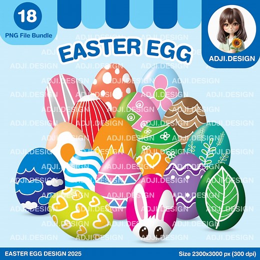 Easter Egg Design PNG File With Tranparency Background - Etsy UK