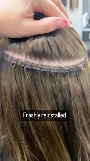 Beaded row extensions are my favorite method for adding length and volume permanently! I wear these myself and they’re very comfortable, safe for your scalp health and easy to maintain! These extensions should be maintained in the salon every six weeks and be taken care of at home with the best quality products and routines! @haloprofessional @gettysburgmerakisalon | Jessica Brown