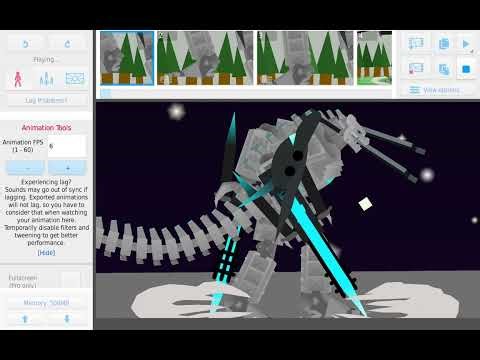 Evolved mecha Godzilla vs space Godzilla (stick nodes)