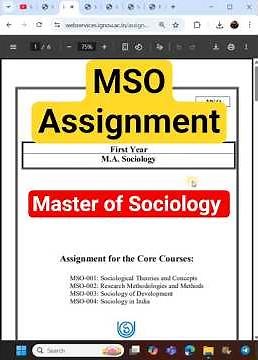 🔥IGNOU MSO Assignment 2025 | Master of Sociology Assignment Submission Details & Valid Assignment