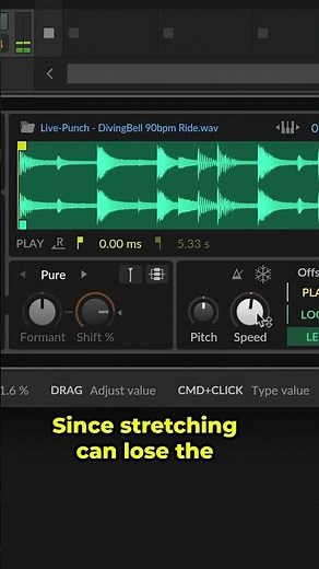 Spectral stretching in Sampler