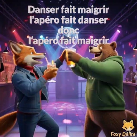boire fait danser, danser fait maigrir 😂 #humour #animation