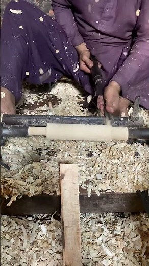 Perfect Wooden Rolling Pin Made from Straight Wood | Skilled Craftsman at Work