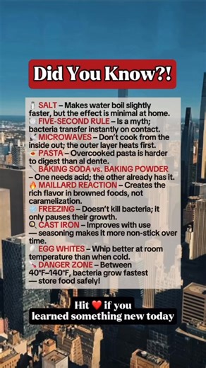 10 Food Science Facts Every Cook Should Know! #KitchenHacks #facts #fblifestyle #lifehacks | Time Facts