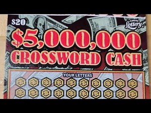 New $5,000,000 Crossword Cash lottery scratch off tickets 💰