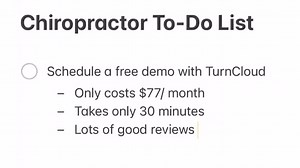 Chiropractors! There's only one thing you need to do right now. ✅ Book a FREE demo with Turncloud to see how you can increase your revenue & efficiency. Join the numerous clinics nationwide that have switched to a superior EHR, TurnCloud. | TurnCloud Comprehensive Chiropractic | Facebook