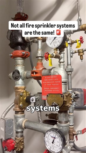 Not all fire sprinkler systems are the same! #shorts