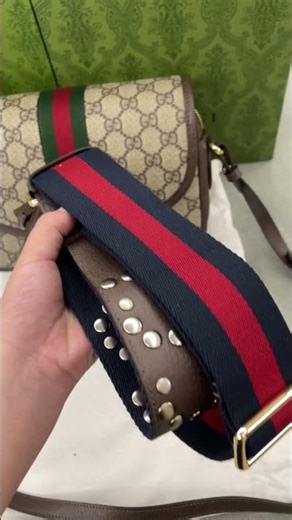 G-ucci Ophidia small shoulder bag in beige and dark brown GG Supreme