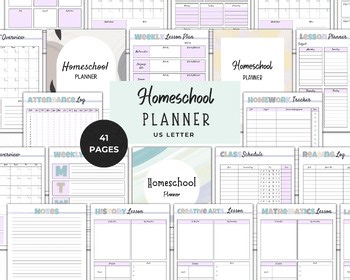 Homeschool Planner Printable | Undated Schedule & Curriculum Planner