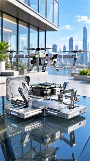Tiny Cube Transforms Into a Futuristic Drone Station #FutureTech #DroneTech #TechInnovation