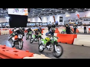 British motorcycle racing champions go flat track racing at the MCN London Motorcycle Show 2025.