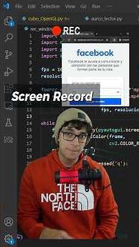 Graba tu pantalla con un script python. #python #programming #pyautogui #code