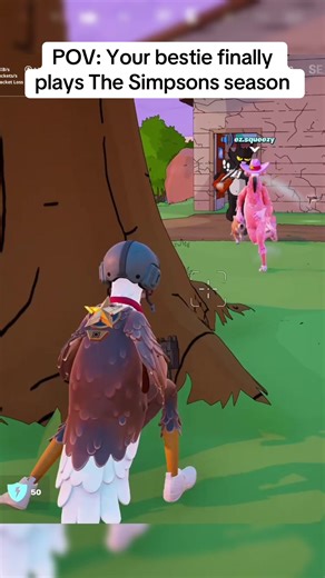 Simpsons Character Prank in Fortnite Gameplay