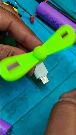 DC Fan Type C Port Project Making #shorts #trending #diy #experiment #diyelectronics #craft #battery