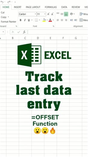 Mastering Excel Offset Function: Last Data Entry Tracking