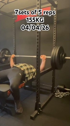Building Strength: 7x5 Bench Press #benchpress #motivation #pressfit #garagegym