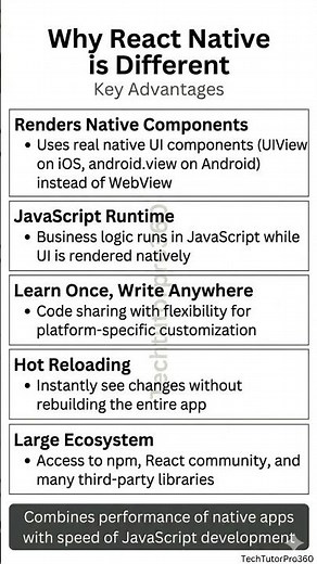 👉 Why React Native Is Different 😳🔥 Explained Simply! #shorts #react #education