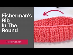 Fisherman's Rib In The Round - Round Knitting Pattern For Scarf