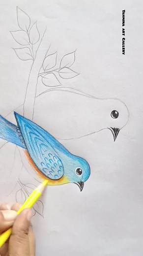 Blue Bird Drawing 🥰 #drawing #art #drawingtutorial #reelsinstagram #reelsviralfb #reelsforyou #reelsvideo #reelsfypシ #viralshorts #viralreeels #reelsviralfb #shorts #fbreels #fbreelsvideo #fb #fbshorts #birdlovers #food #tranding #new #foryou #foryoupageシ | Tahmina Art Gallery