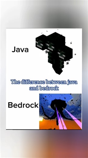 The deference between Minecraft java and Minecraft bedrock