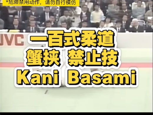一百式柔道 蟹挟 禁止技 Kani Basami