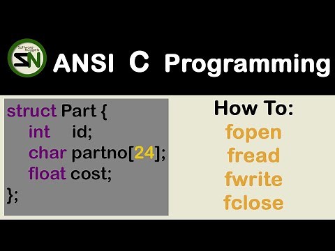 Use FILE I/O Functions: fread and fwrite on a Struct object using C Programming Language.