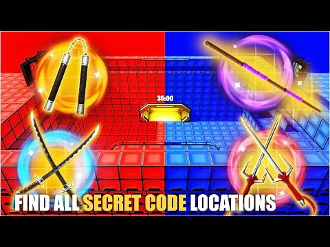 TMNT RED VS BLUE MAP FORTNITE - HOW TO FIND ALL SECRET CODE LOCATIONS
