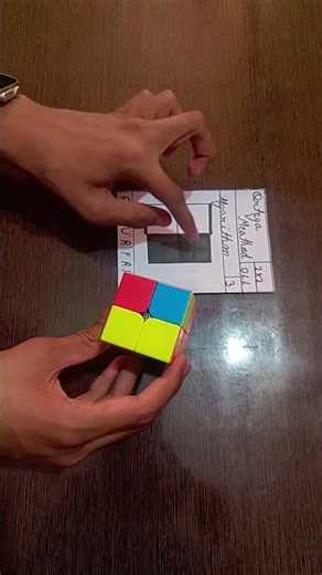 How to solve a 2x2 cube by Ortega Method (OLL) 3rd algorithm #quicksolve #youtubeshorts #easymethod