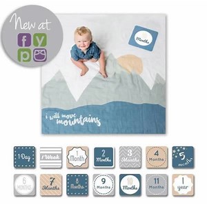 We are so pleased to be the leading stockists of the NEW Lulujo Baby Milestone Blanket And Card Sets! Available in 3 different sets, "I Will Move Mountains", "Isn't She Lovely" and "Loved Beyond Measure" these fabulous gift ideas are perfect for capturing your babies first year. Each set includes one muslin blanket and 14 coordinating milestones for recording baby’s age from 1 day to 1 year. Snap a photo and share with friends on social media, create beautiful keepsake photos, and add other prop