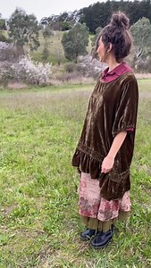 Let’s talk about layering - the Violette velvet dress is a wonderful staple as its moody olive goes with everything . We will have our wonderful layering pieces @phsgardening | Miss Rose Sister Violet