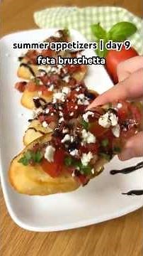 Feta Bruschetta 🍅🥖 Recipe in Comments and Description ⭐️