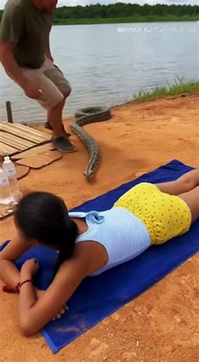 My man saved me from Big snake #shortsfeed