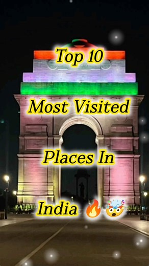 Top 10 Most Visited Places in India 🔥🤯 #shorts #india #shortsfeed