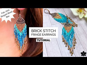Chandelier Brick Stitch Fringe Earrings Tutorial