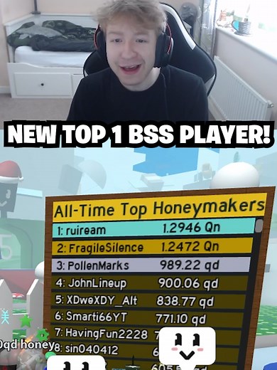 FRAGILESILENCE PASSED! NEW TOP 1 BEST BSS PLAYER! (Bee Swarm Simulator) #roblox #beeswarmsim #bananabss #beesmas