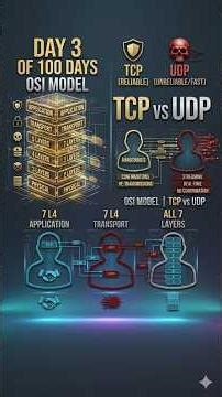OSI Model Explained 🔐 | TCP vs UDP Day 3 Cyber Series #cybersecurity #ethicalhacking