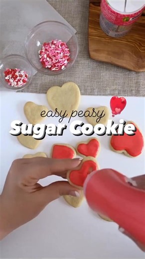 Sugar Cookie Hearts that make Valentine's Day extra sweet! Perfect for gifting with the free printable tag included. Save this for your Valentine's baking list! 💕 | Homemade Heather