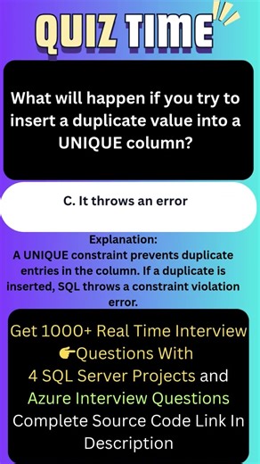 SQL Unique and Duplicate Columns Interview Questions