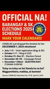 5.1K reactions · 2.5K shares | Official na! #Official #BarangayOfficials #SanguniangKabataan #election #schedule #calendar #december #vote #wise #reelschallenge #reelsviralシ #facebookviral #facebookpost #reelsviralシfb #reelsfacebook #reelsfbシ | Oliva Singua Inocentes | Facebook