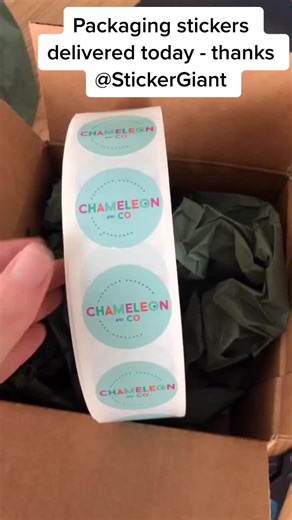 New batch of packaging stickers arrived today. #packagingorders #stickers #etsysellertips #etsyshop #behindthescenes #pinmaker