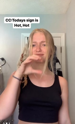 Hot (as in temperature) in sign language! #americansignlanguage #asl #signlanguage #learninglanguages #hotoutisde #educational