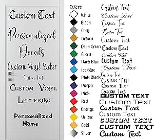 Personalized Design Your Own Name - Custom Vinyl Sticker Car Window - Boat - Lettering JDM Automotive Windshield Graphic Name Letter Auto Vehicle Door Banner - Custom Vinyl Decals