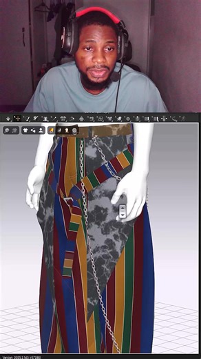 How to add chain to your Garment Clo3d / Marvelous Designer #clo3d #digitalfashion #fashionillustration #fashionhacks